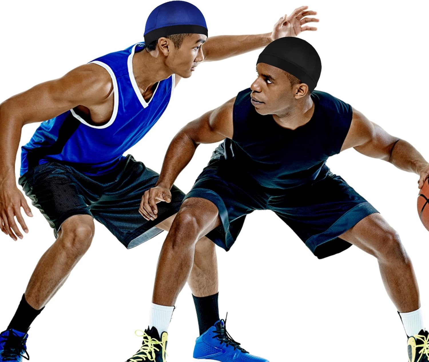 Sibba 3 Pieces Unisex Satin Silky Wave Caps 360 540 720 Wave Elastic Band Silky Durag Headwear Stockings Wig Beanie Cap image number 3