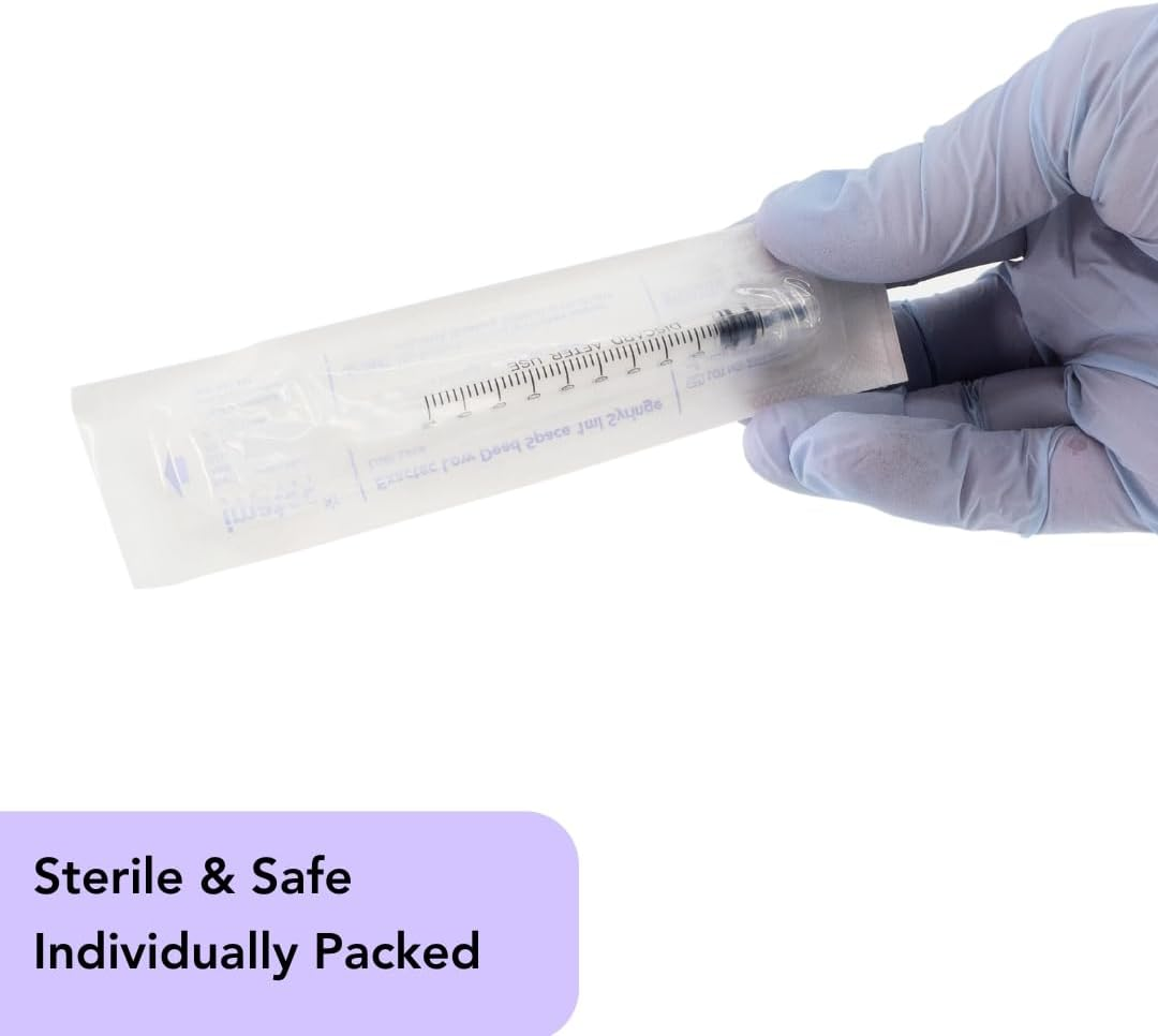 100 Pack 1Ml Syringe Low Dead Space Sterile Luer Lock without Needle image number 1