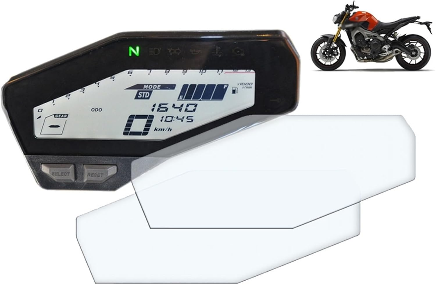 DEMUR Motorcycle Cluster Scratch Protection Film Screen Protector Instrument for YAMAHA MT-09 MT09 FZ-09 FZ09 2013-2018 Accessories Dashboard Screen Protector image number 4
