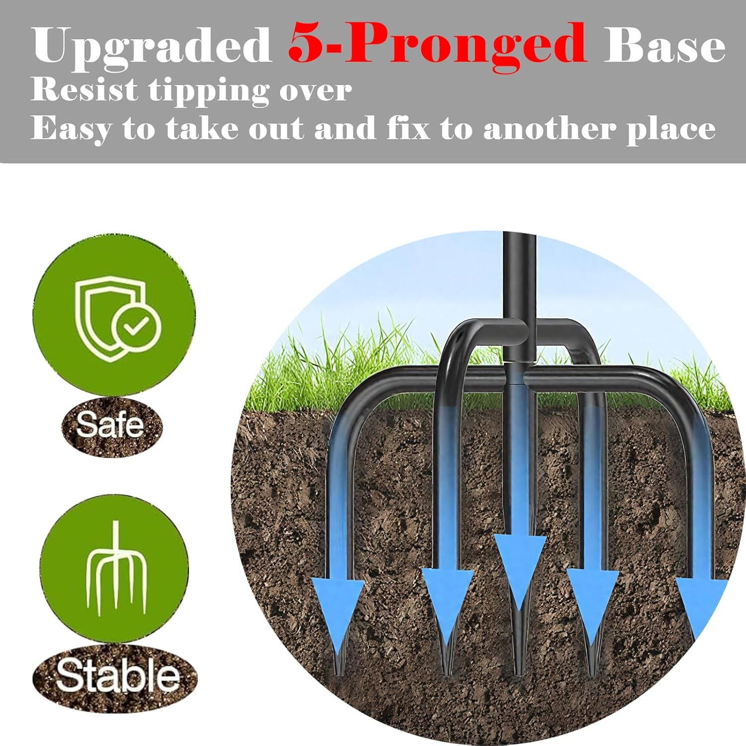 45" Vintage Metal Bird Bath & Feeder - Outdoor Antique Bronze Birdbath with 5-Prong Base, Freestanding Garden Decor for Patio, Yard, Lawn image number 5