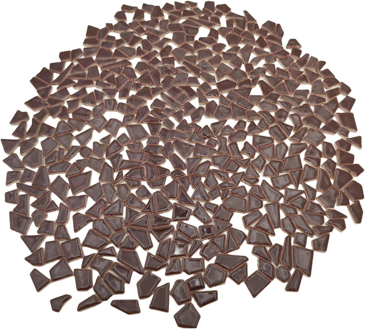 1.1LB Irregular Ceramics Mosaic Tiles, Mosaic Pieces Stones for DIY Mosaic Making Craft Hobby Arts Home Wall Decoration (Green)