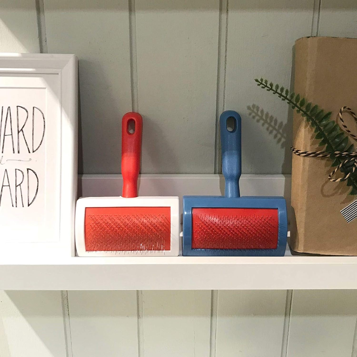 (Brush, Red) - Metu Sheepskin Rug Brush