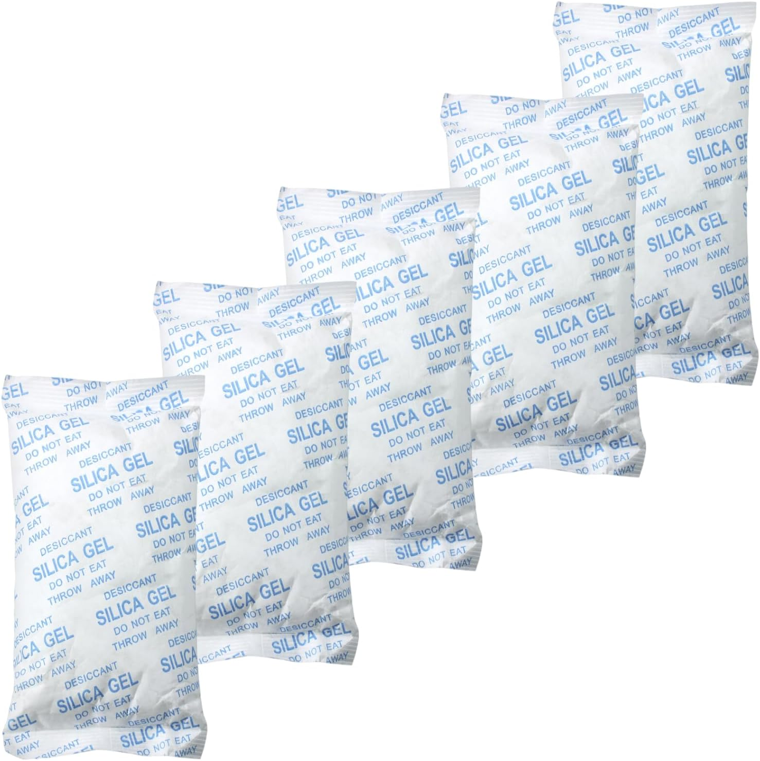 Desicco 100 Gram [5 Packets] Silica Gel Packets Desiccant Packs Dehumidifiers - Breathable Fabric Silica Packets, Silica Gel Packs, Silica Gel - Clothing, Musical Instruments & More. image number 2