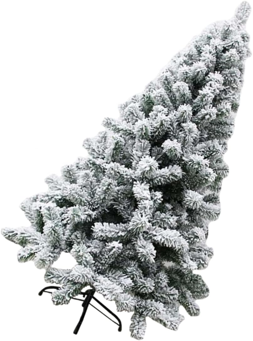 Ibasenice Xmas Tree Decor White Artificial Flocked Pop up Outdoor Christmas Tree Home Random Style image number 1