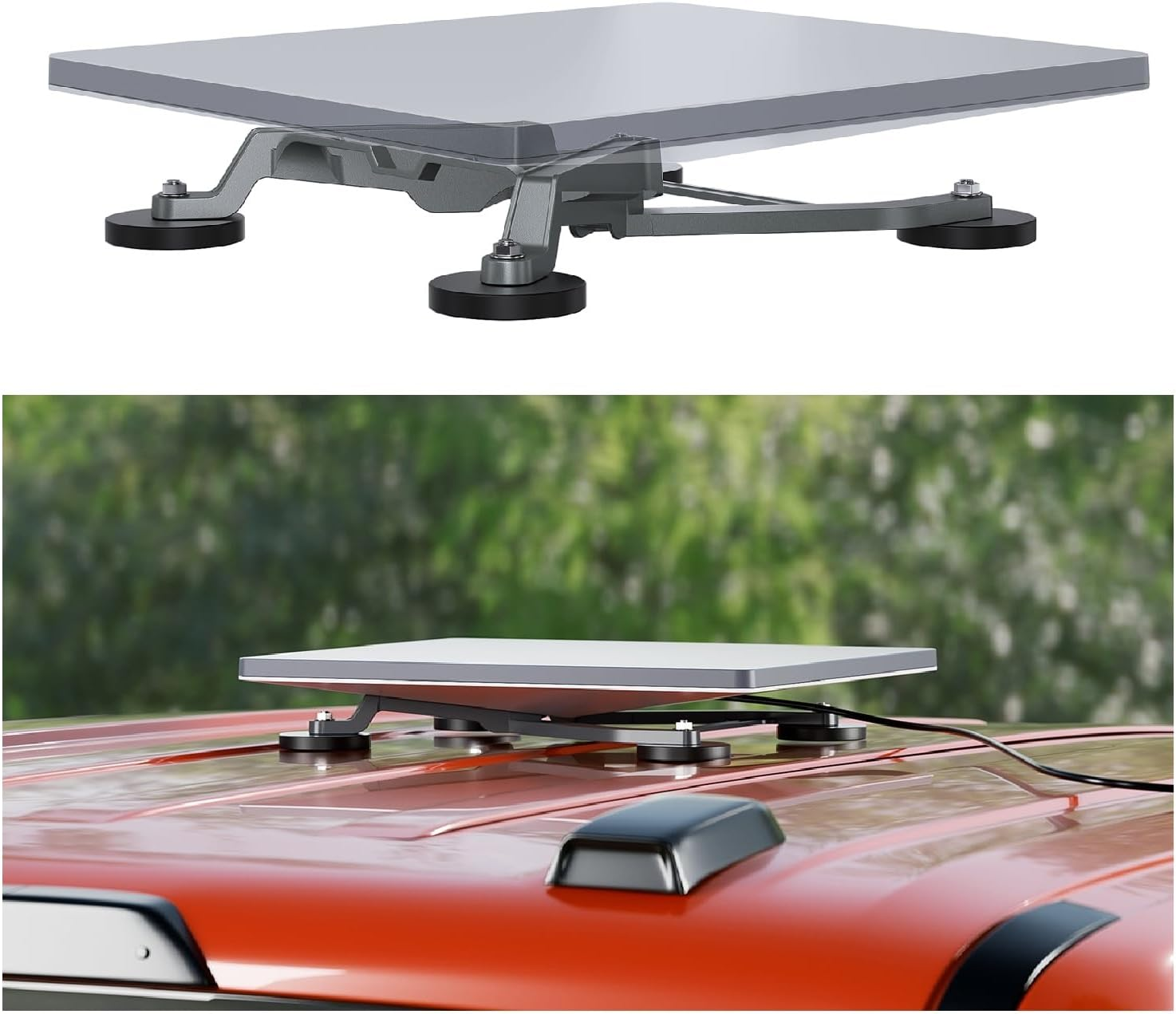 Starlink Mini Mount with Portable Magnetic Aluminum Alloy Mount - Housetop Roof,Rv, Car Windows, Sunroofs Starlink Mini Holder with 66MM Strong Suction(Magnetic) image number 4