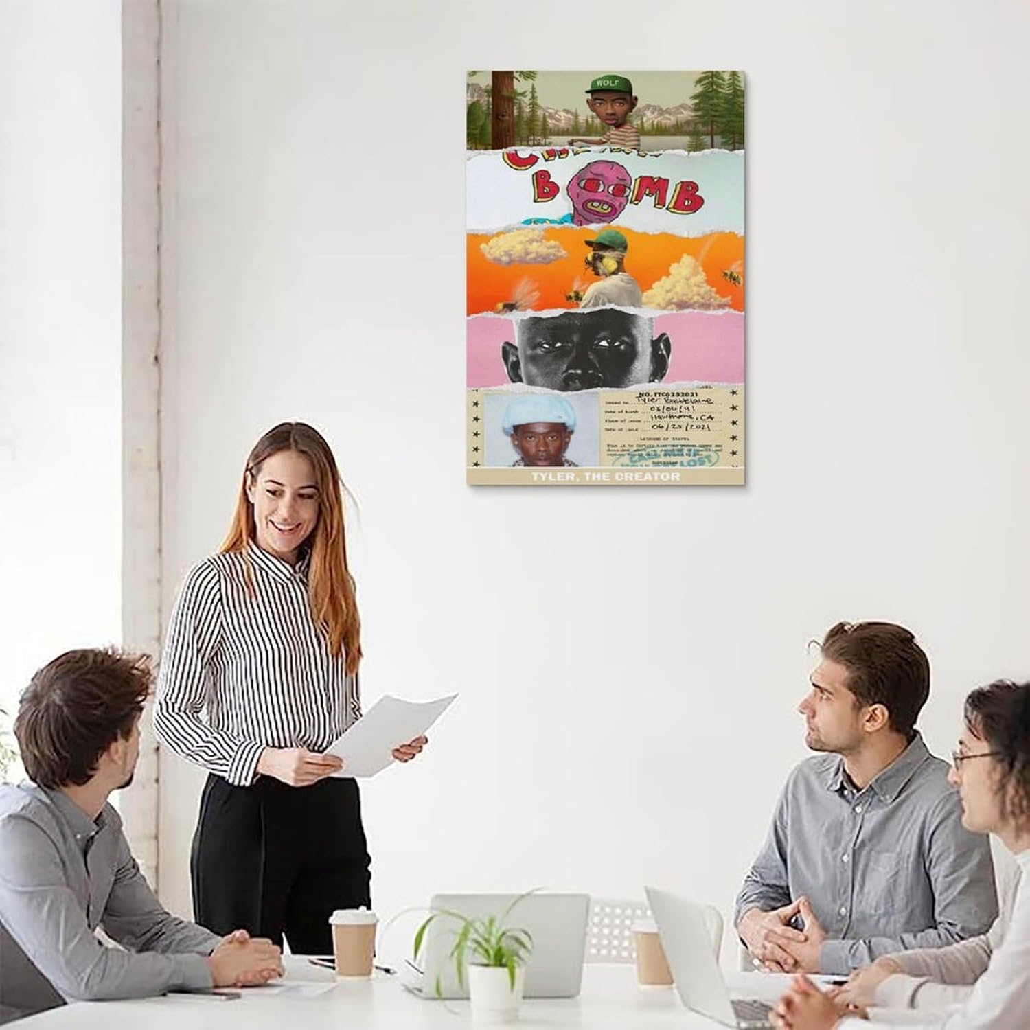 Tyler, the Creator Poster Album Cover Poster Canvas Painting Wall Art Picture Home Decor Print for Bedroom Living Room Dorm Study Bar Office 12X18Inch(30X45Cm)