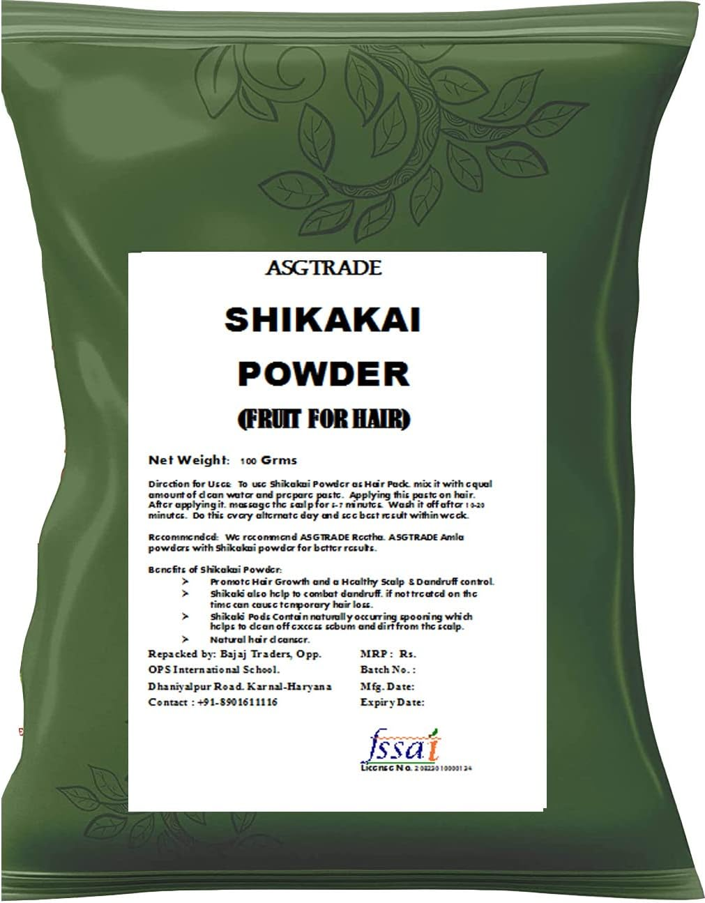 ASGTRADE Shikakai Powder (Natural Hair Cleanser for Deep Cleansing and Soft Hairs),100 Grams image number 4