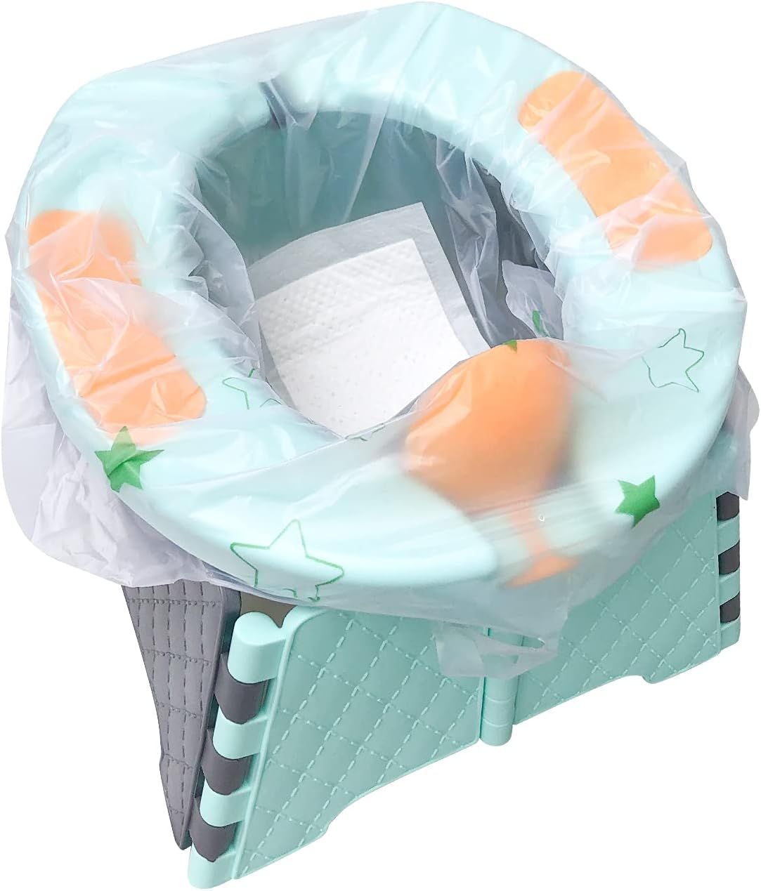 Potty Chair Liners with Drawstring, Portable Disposable Potty Liner Bags for Universal Potty Training Toilet Seat, Toddler Outdoors Travel Baby Toilet Liners - 60 Pack image number 4