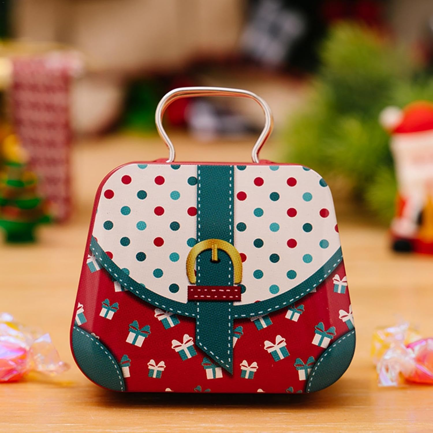 Fmtwphn Christmas Cookie Boxes - Christmas Cookie Containers Retro Tins | Christmas Cookie Containers, Metal Nesting Containers, Food Storage Containers with Lids for Holiday image number 6