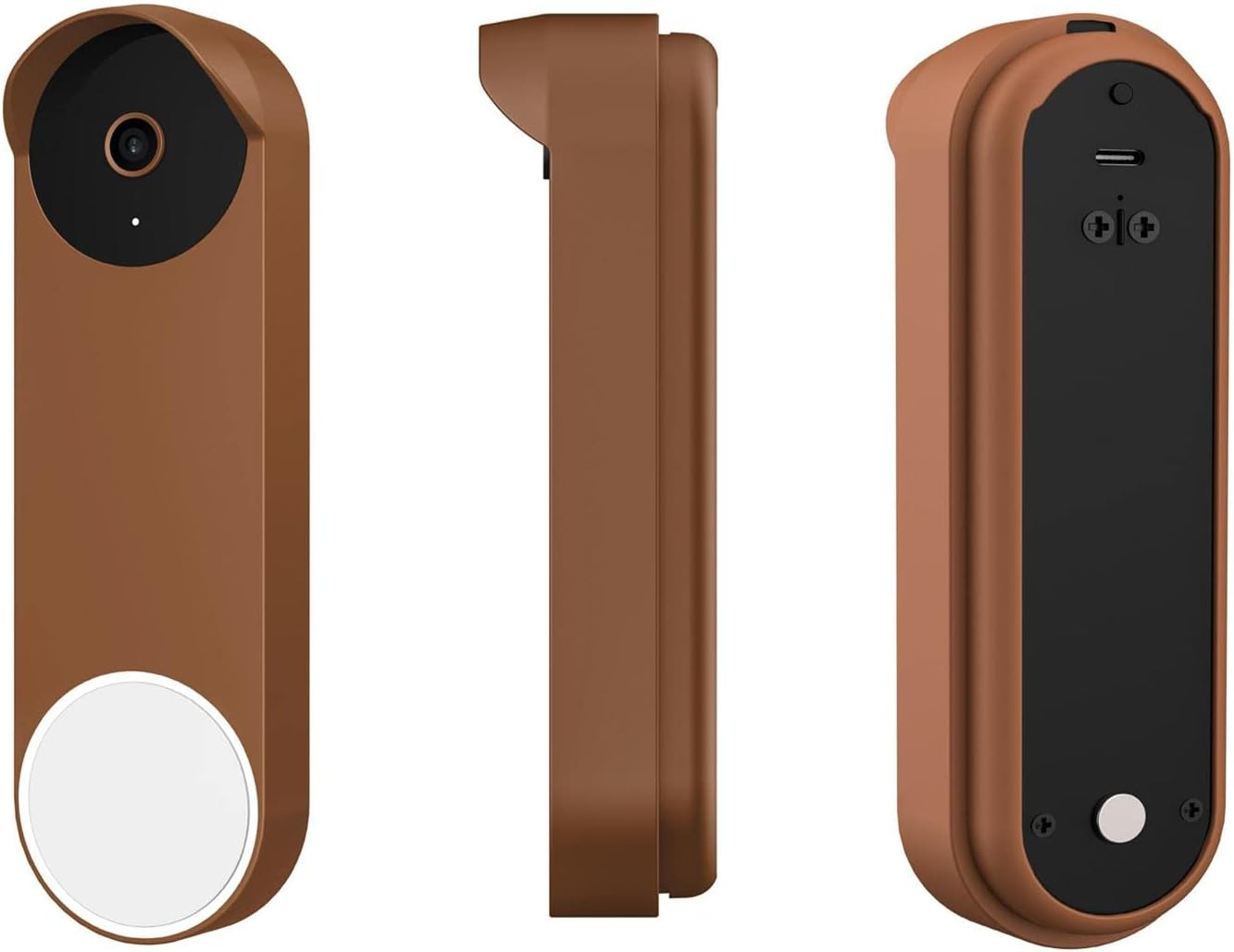 Silicone Protective Case Compatible for Doorbell, Waterproof Protective Silicone Doorbell Skin Case, Professional Accessories Designed for Google_Smart Doorbell