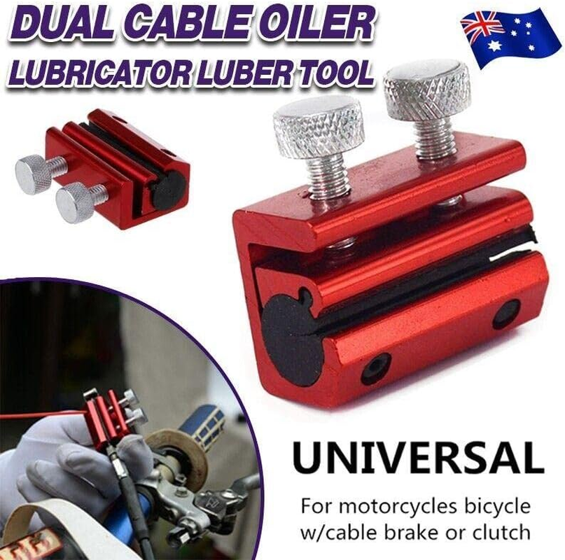 AIMALL Universal Motorcycle Dual Cable Oiler Luber Lubricator Tool MX Dirt Bike, 1.77 X 1.18 Inches image number 1