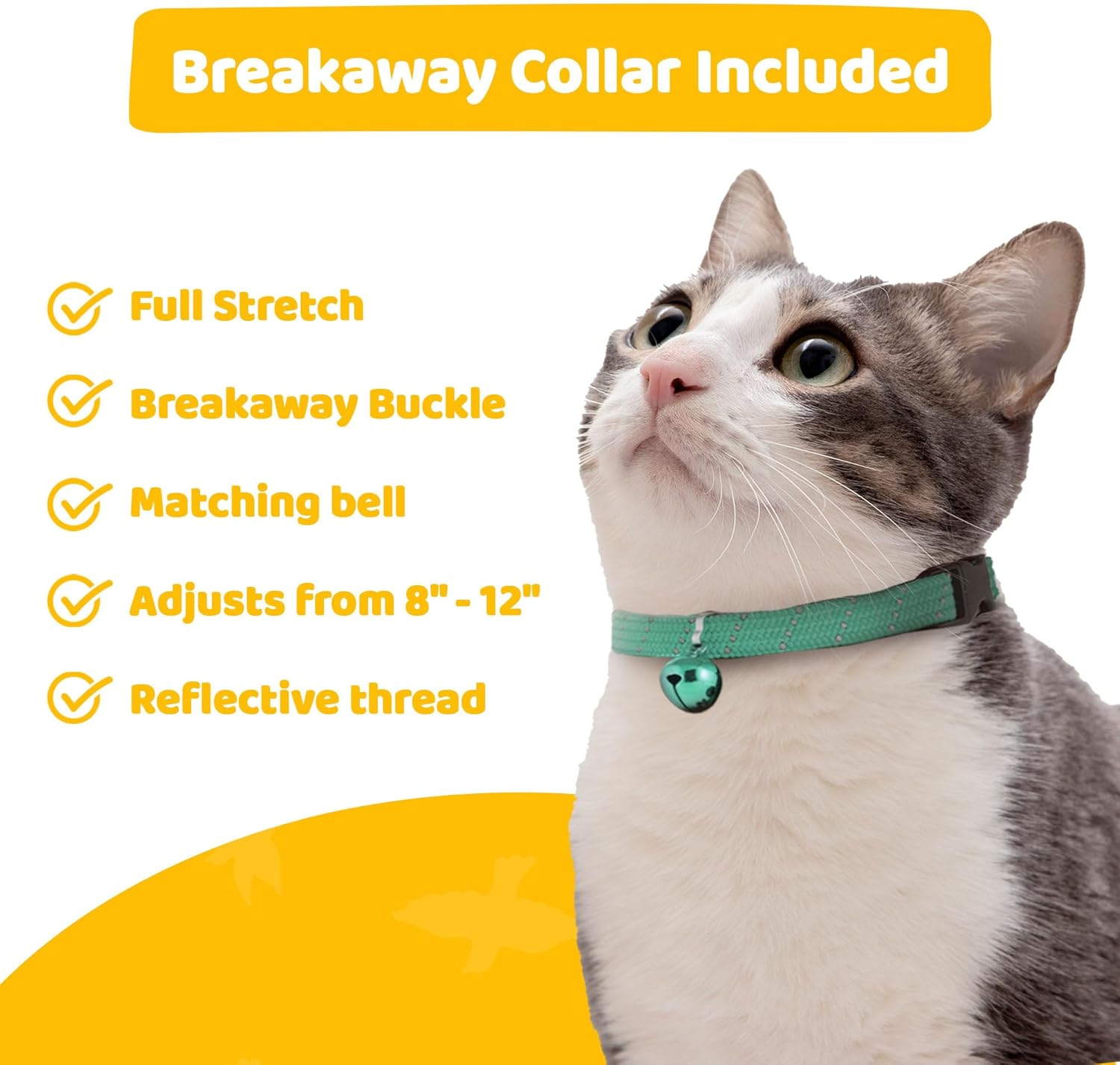 Birdsbesafe&reg; Cat Collar Cover - Bird Warning Collar, Scientifically Proven to Help Prevent Your Cat from Catching Birds, Includes 2 Covers and 1 Breakaway Collar image number 6
