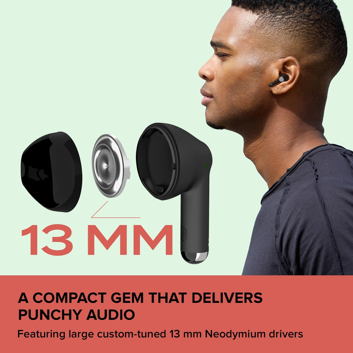 Creative Labs Zen Air Dot TWS In-Ear Headphones, Black image number 4