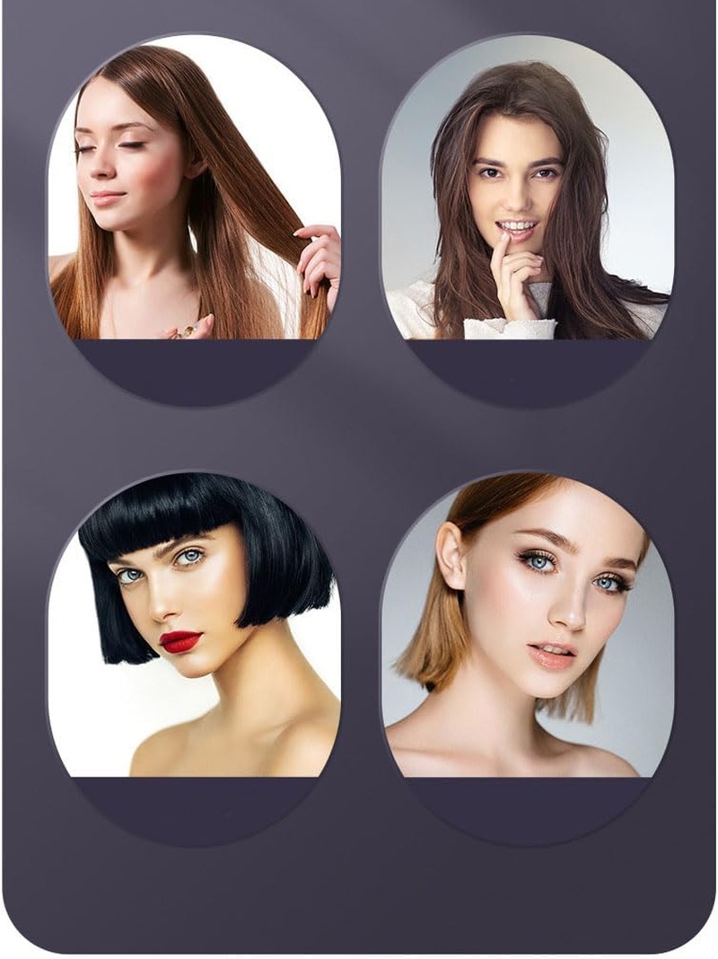 Portable Straightener Brush, Fast Heating Cordless Hair Straightener Brush, USB Rechargeable Negative Ion Anti-Scald Hot Comb, 3 Temp-Settings, Travel Essential Women(Black) image number 4