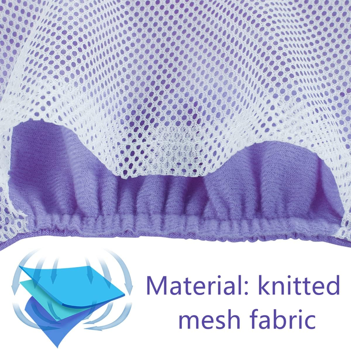 7Pcs Baby Nappies Baby Diapers Newborn Reusable Cloth Nappy Diapers Washable Nappy Cloth Diaper Cover Baby Adjustable Nappies Infant Knitted Mesh Fabric Training Pant for Most Babies and Toddlers L image number 3