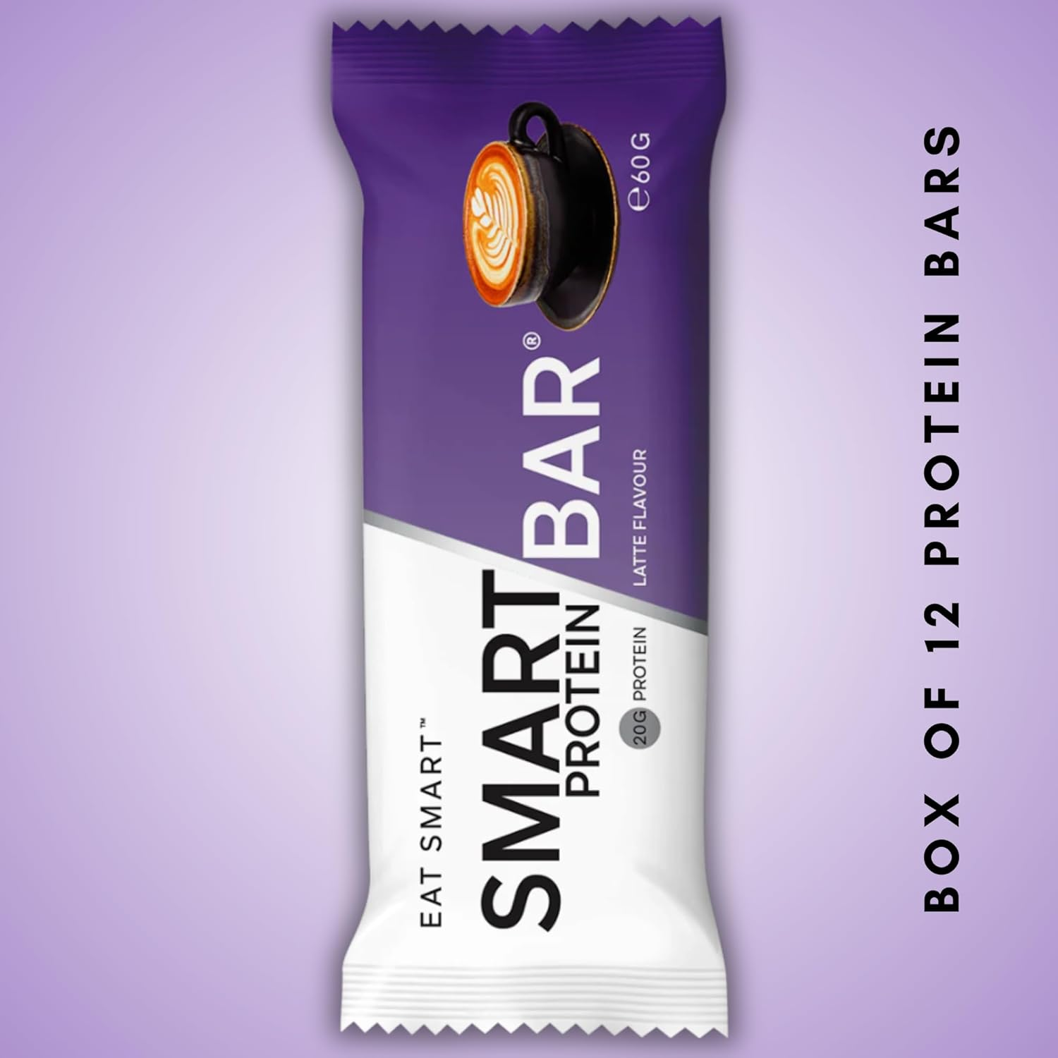 Smart Bars Protein Bar - Latte, 12 X 60 G | 20 G High Protein Snack, Keto Friendly, Nutritional, Low-Carb, Low Sugar image number 3
