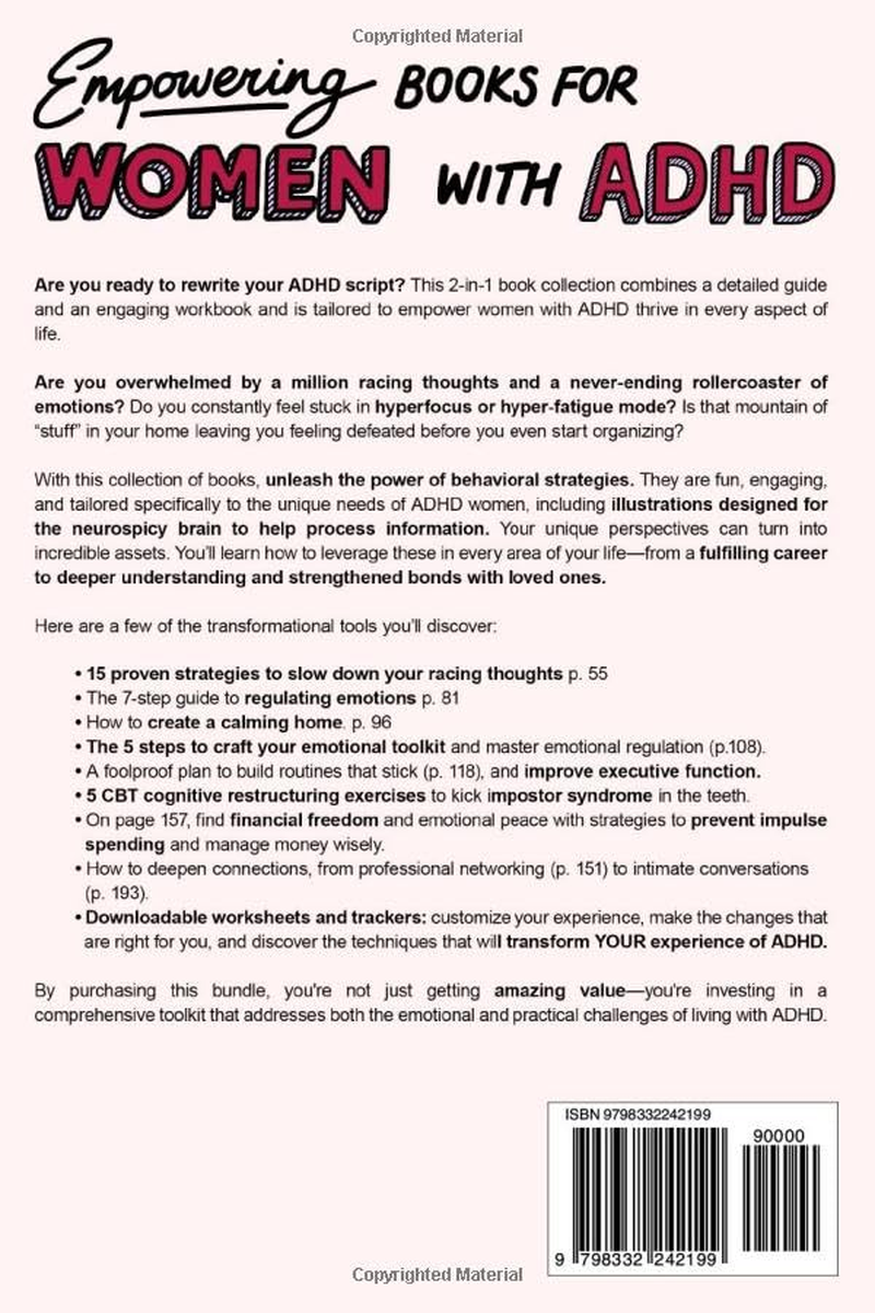 Empowering Books for Women with ADHD: 2 in 1: Guide & Workbook - the Complete Toolkit to Improve Executive Function, Self-Regulation, and Self-Acceptance image number 1
