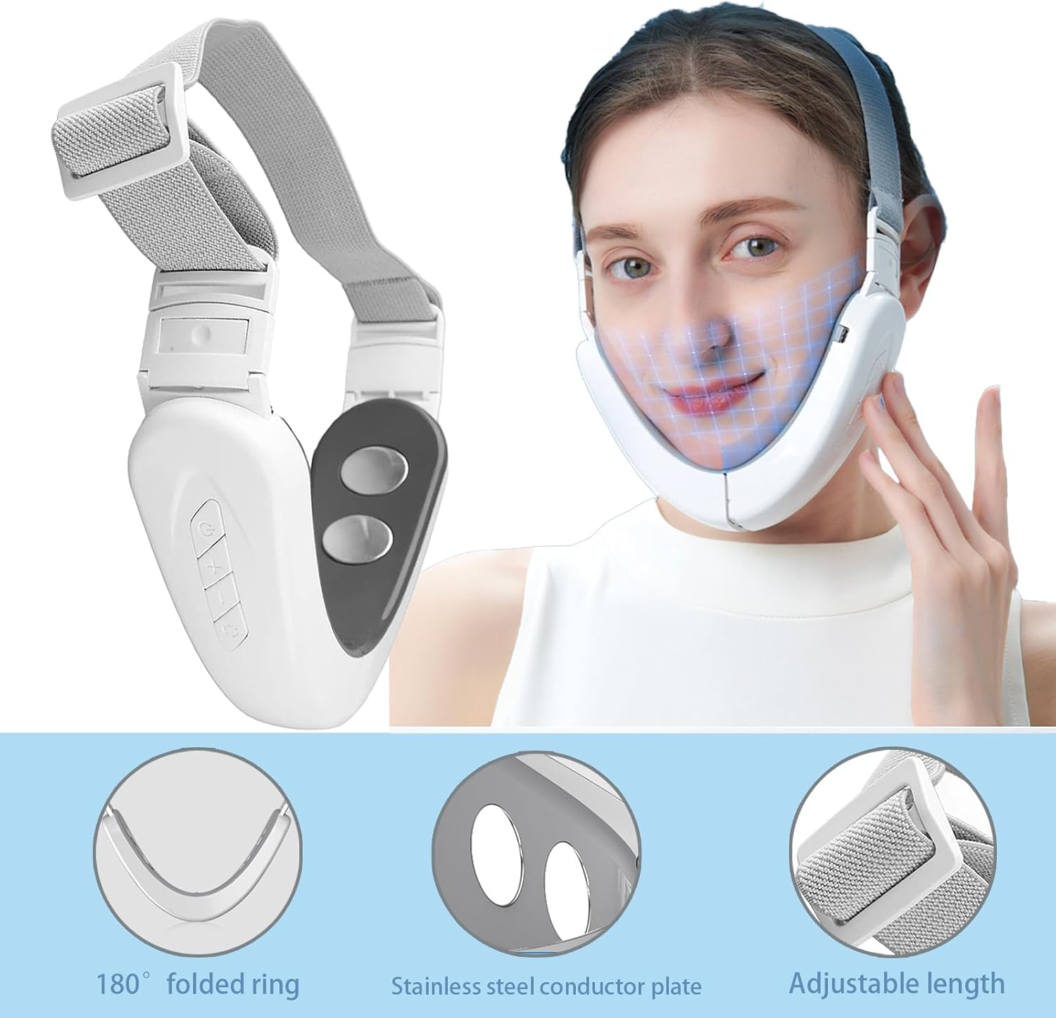 Electric V Face Machine, Double Chin Reducer with 6 Modes Shaping Massager, Facial Slimming Anti-Wrinkle Massager to Lighten Face Lines image number 5