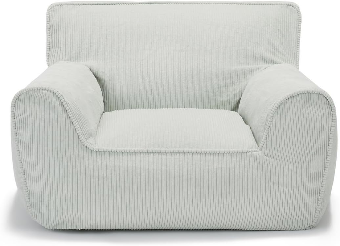 Kinda Kids Beanbag Chair-Pale Sage - Mustard image number 6