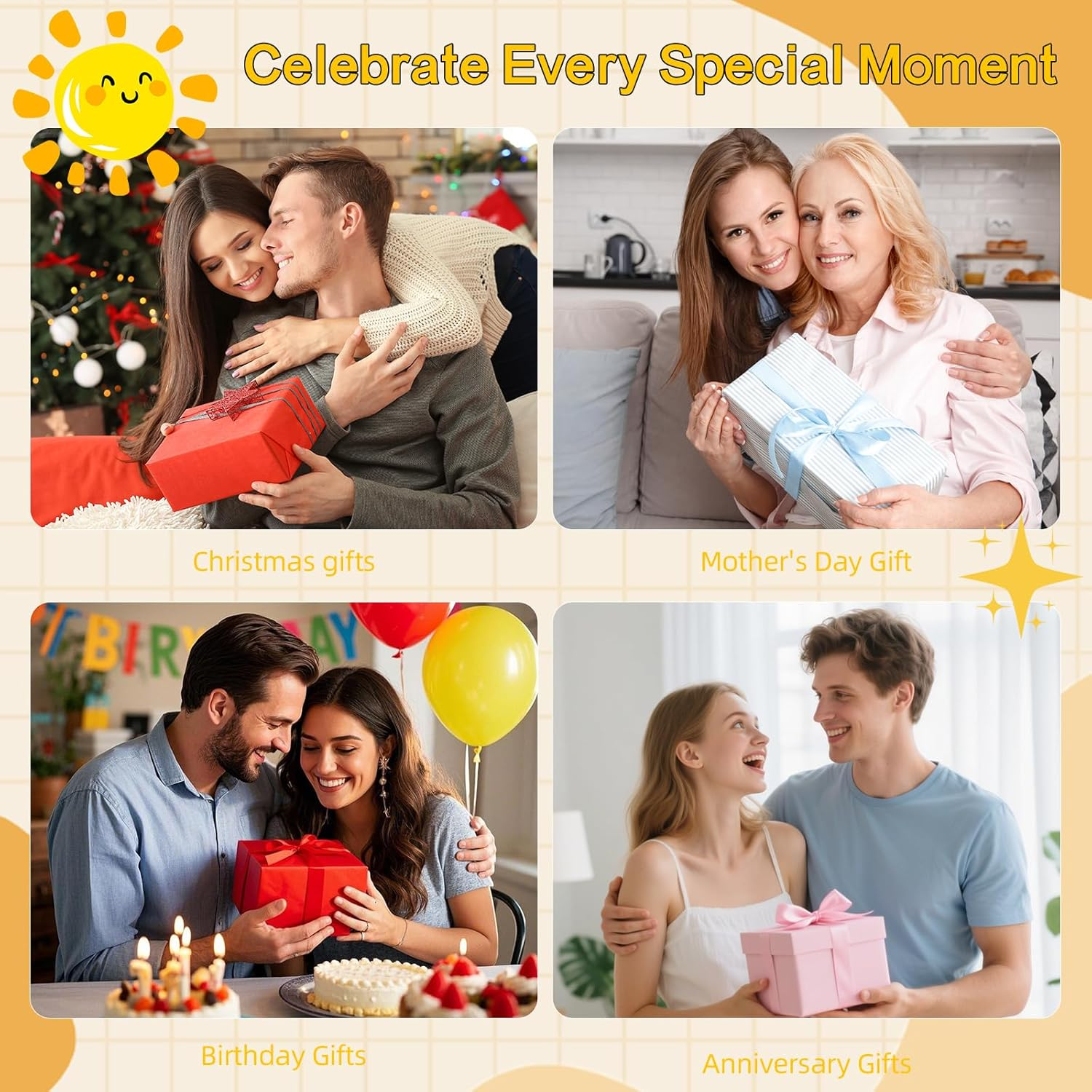 Luckybundle Gift Baskets for Women, Unique Birthday Gifts for Women, Sunflower Care Package, Thinking of You Cheer up Box, Get Well Soon Spa Gift Basket for Mom Sister Best Friend image number 5