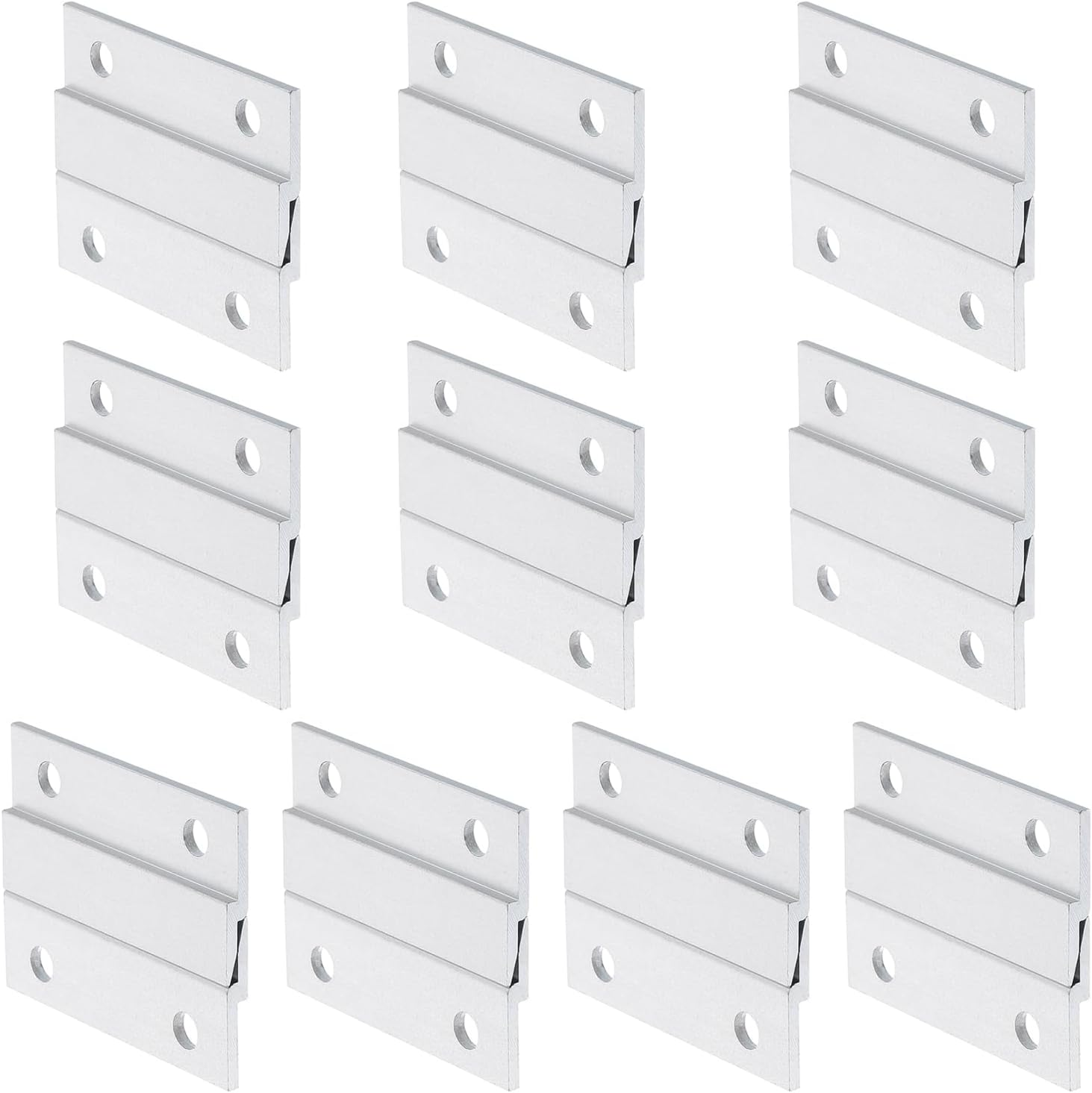 Ymaiss 6Packs 12" French Cleat Hanger Heavy Duty Aluminum Z Bar Clips Z-Hanger Picture Hanging Kit, Interlocking Aluminum Z Clips for Pictures, Mirrors,Frame, Whiteboard, Art, Shelf and Cabinet image number 6