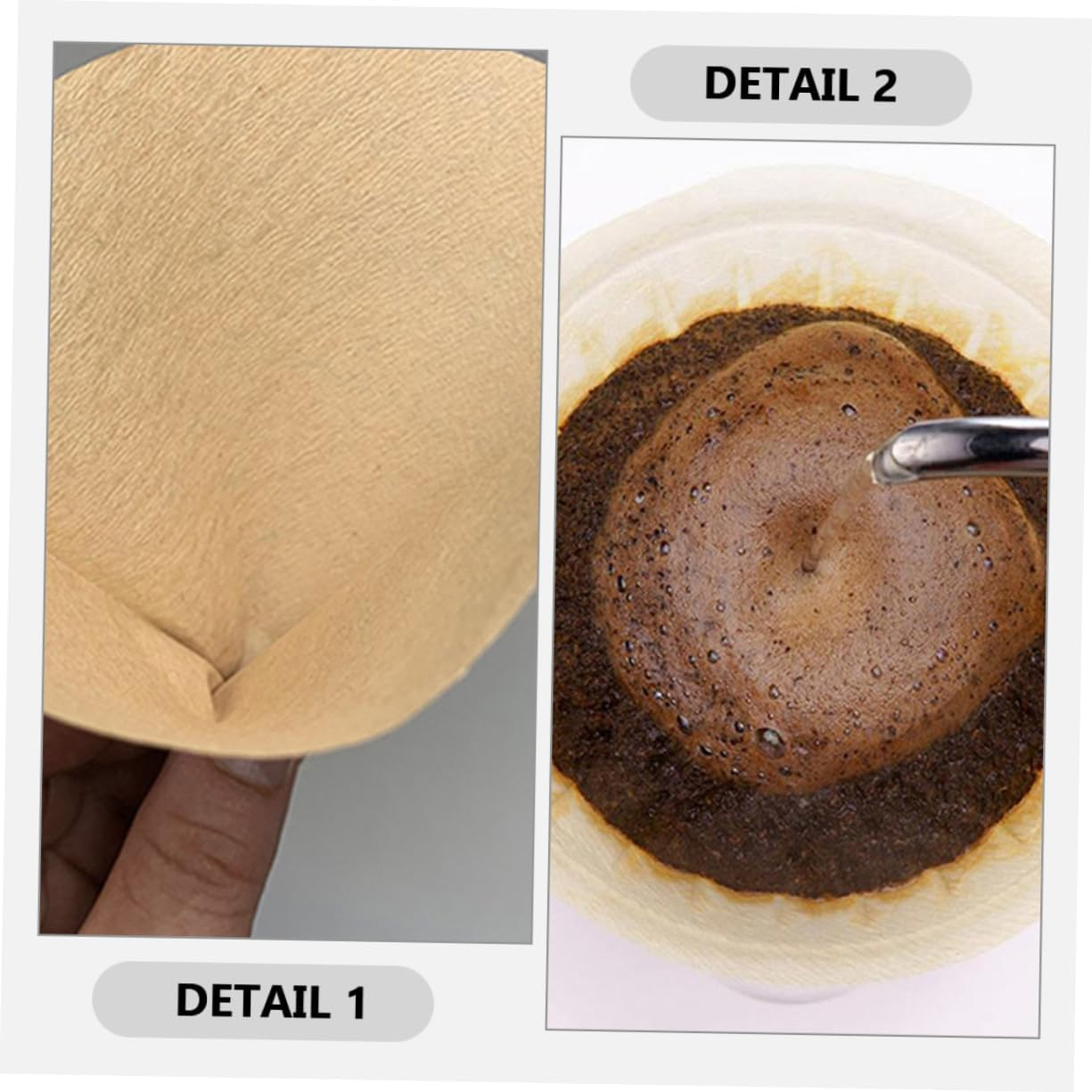 DECORNIJIA 200Pcs Disposable Cone Filter Paper for Drip Coffee Maker Espresso Machine Coffee Filter Papers for Home Supplies image number 2