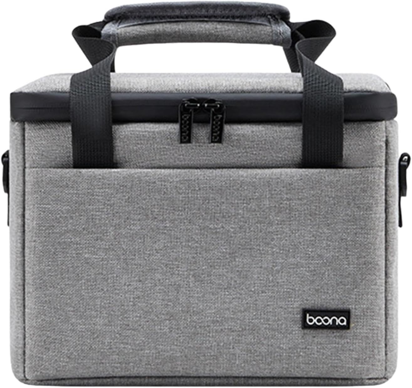 Nonmifyr Projector Case Carry Pouch Protection Stylish with Compartments Dividers Hard Carrying Case Travel Carrying Bag Photographer, Black