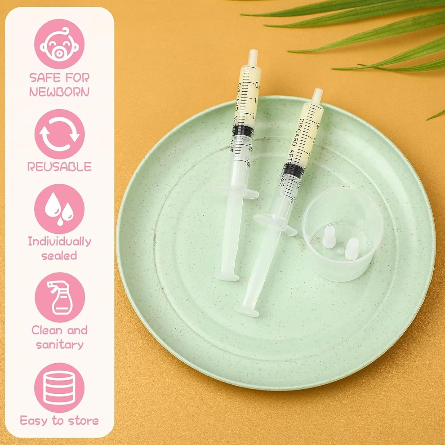 Weidllys 50 Sets 3Ml Colostrum Syringes with Caps, Colostrum Collector Kit Include 50Pcs 3Ml Sterile Syringes for Colostrum, 1 Measuring Cup, 5 Storage Bags, 50 Labels image number 5