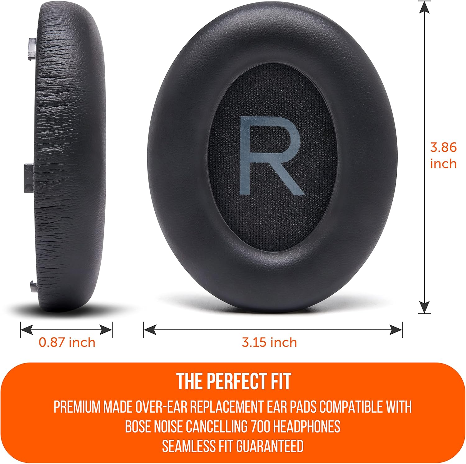 WC Wicked Cushions Upgraded Replacement Ear Pads for Bose 700 Noise Cancelling Headphones (NC700) - Softer PU Leather, Luxurious Memory Foam, Added Thickness, Extra Durable Ear Cushions (Black)