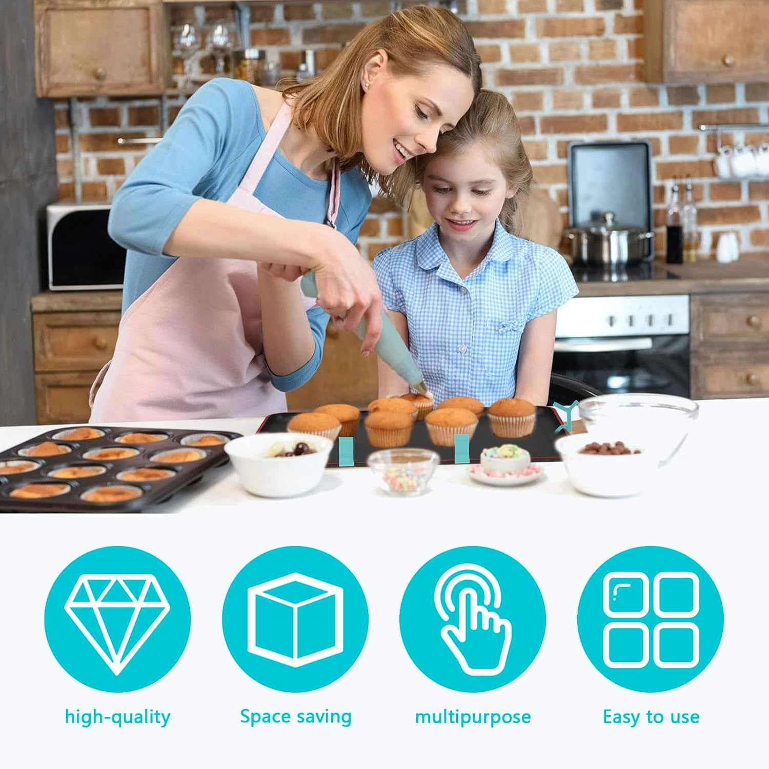 Abizarch 16Pcs Baking Sheet Stackers Set, Space-Saving Tray Stackers, Trays Stacking Holder,Multipurpose Baking Tray Stackers for Freeze Dryer Trays 5X3X2.5 Cm(Blue) image number 5