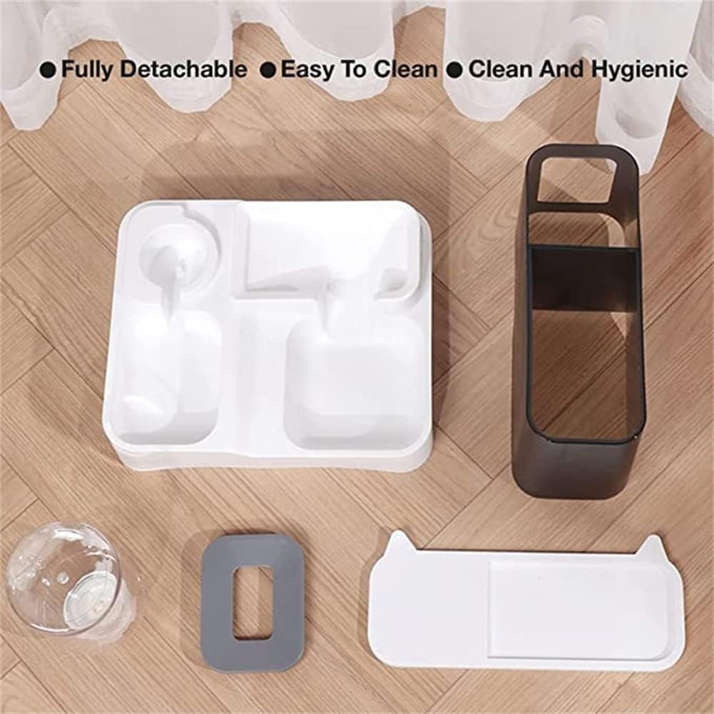 MMIAOO 2 in 1 Pet Automatic Food and Water Dispenser, Cat Feeder, Dog Feeder,Pet Water Dispenser,Pet Automatic Feeder, Pets Auto Feeder (Grey)