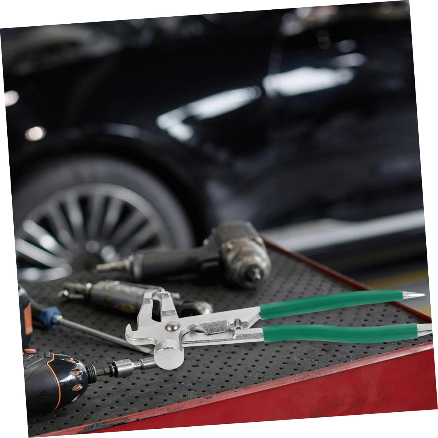 COOLHIYA Wheel Weight Pliers Tire Balancing Weights Accessory Sturdy Metal Construction Ergonomic Handle Efficient Clip-On Tire Repair and Maintenance image number 4