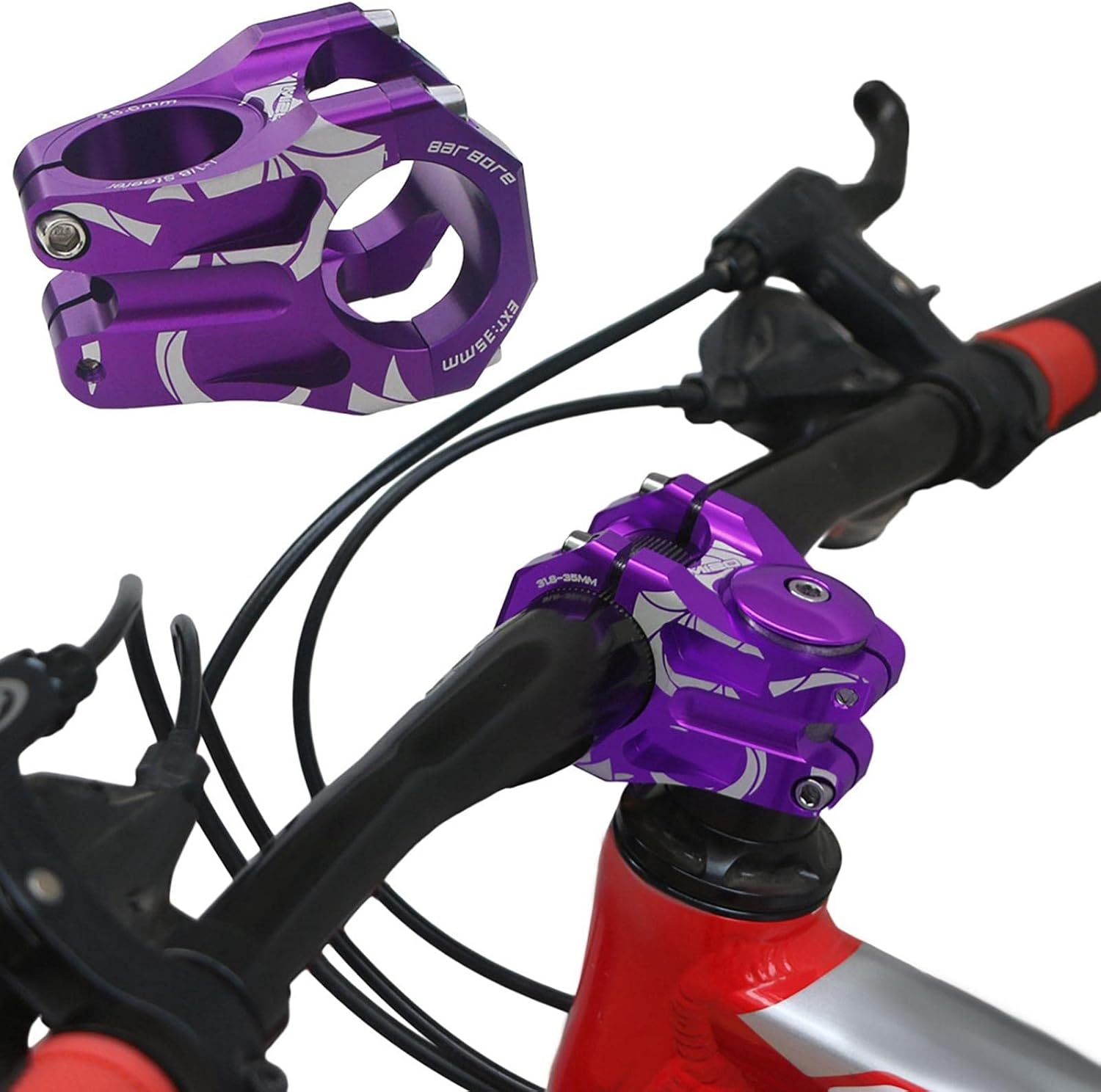 Generic MTB Road Bike Short Stem 31.8Mm 35Mm 1-1/8" Handlebar Stems Road Bike Stem, Bicycle Stem, for BMX MTB Cycling image number 1