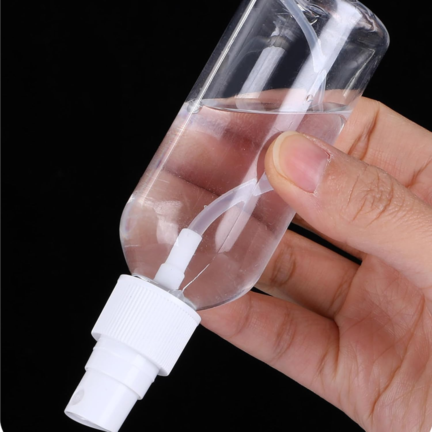 3 PACK 2 Oz Small Plastic Spray Bottles, Empty Spray Plastic for Hair, Plants, Perfume - Fine Mist, Travel Size Empty Bottles