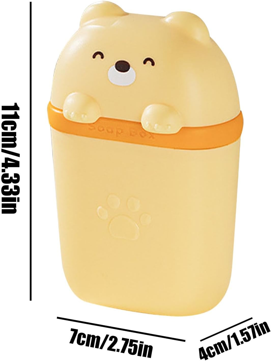 Shampoo Bar Holder Travel Case | Body Wash Bar Travel Case - with Draining Hole Shampoo Washing Bar Container Cute Bear Shape image number 4