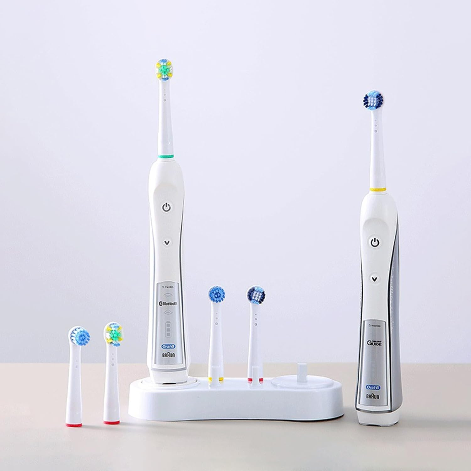 Toothbrush Head Holder Charger Stand for Bathroom, Compatible with Braun Oral B Electric Toothbrush - White Holder image number 6