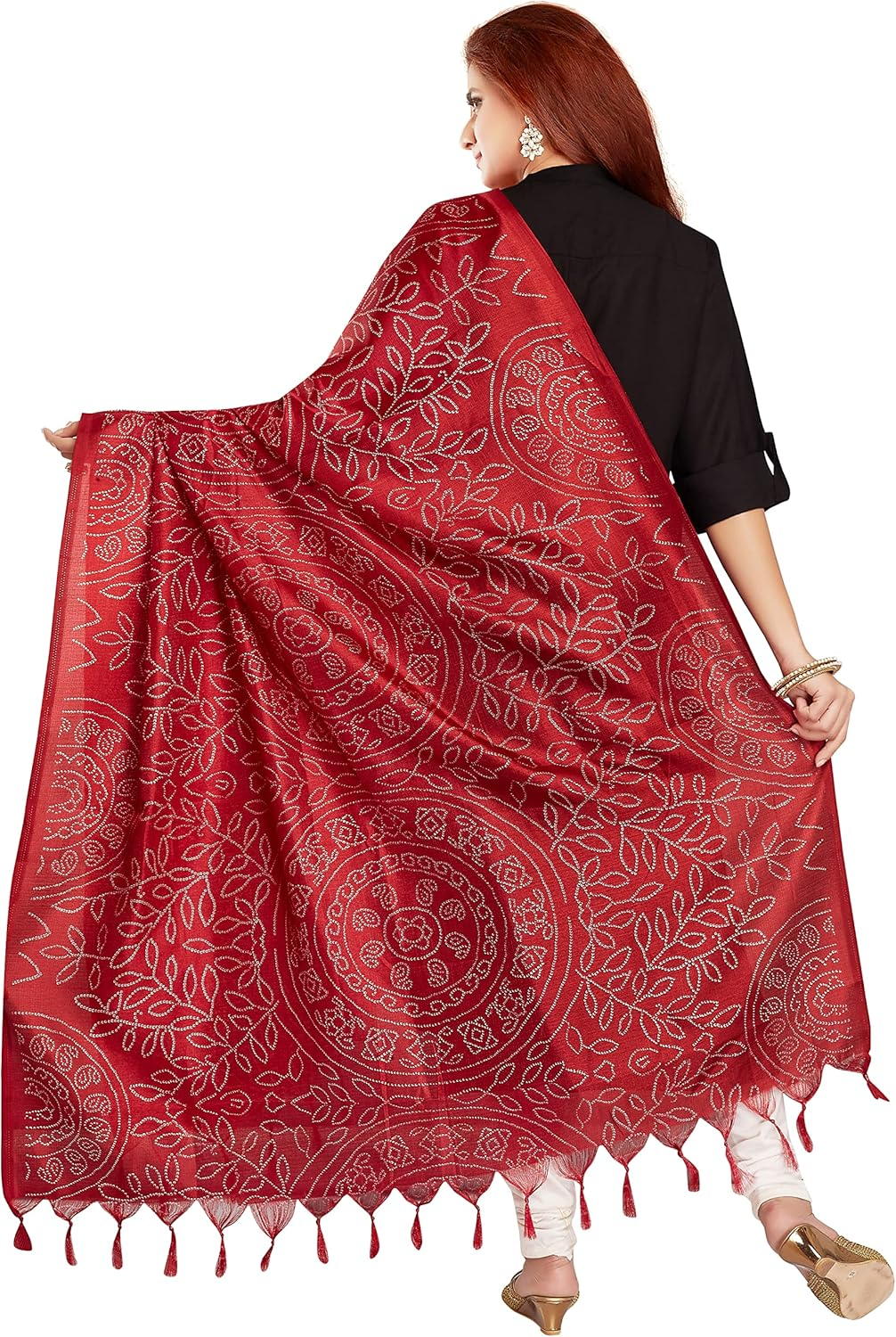 RANI SAAHIBA Women'S Art Silk Printed Dupatta