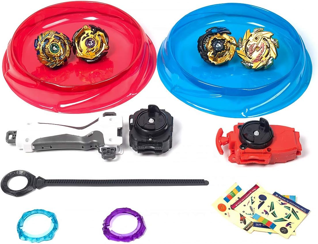 Ingooood Battling Toy Tops Battle Burst Tops Blade Blade Toys for Kids Gyro Metal Fusion, 4X High Performance Tops Attack Set with Launcher and Grip Starter Set and Arena image number 4