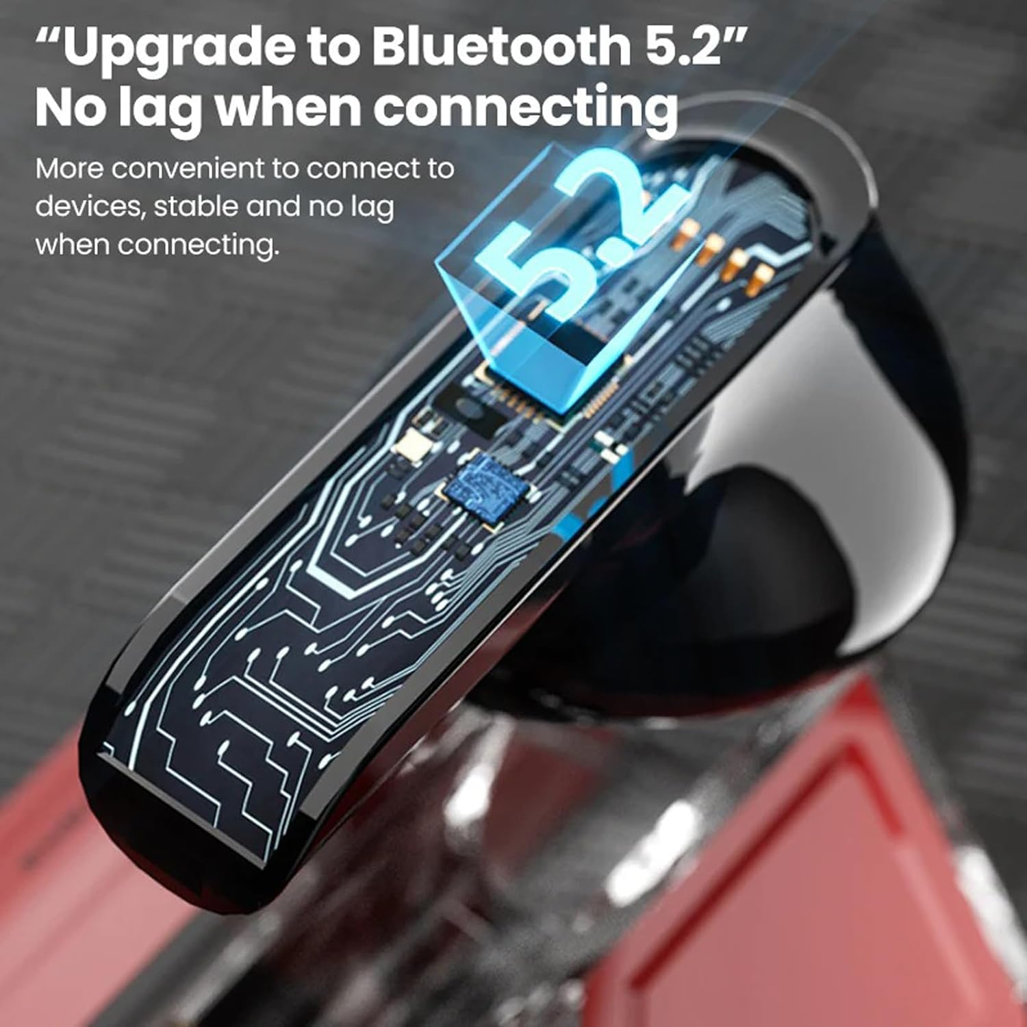 Suerteyay Semi-In-Ear Wireless Headset,2025 New Semi-In-Ear Bone Conduction Earbuds Wireless Bluetooth,Ipx7 Waterproof, Magnetic Snap-Together Design,Mecha Appearance for Games and Daily Life (A) image number 3