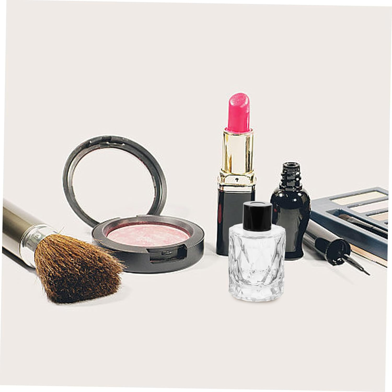 Ciieeo 4 Pcs Refillable Glass Fragrance Diffuser Bottles 50Ml Diamond Shape Desktop Perfume Containers for Home Office Aromatherapy Decor image number 1