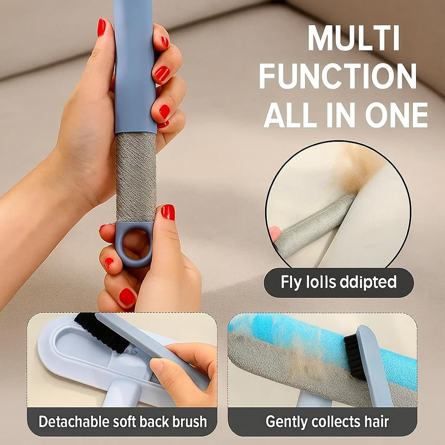 2PCS Pet Hair Remover Glove, Electrostatic Pet Hair Removal Glove for Furniture and Car Seats, 2-In-1 Pet Grooming and Cleaning Gloves, Dog Hair Remover Gloves with Deshedding Brush image number 4