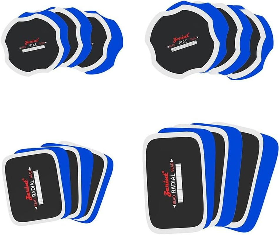 5" X 3" 2 Ply 9Pcs Radial Repair Patch, Heavy Duty Tire Patches, Tire Puncture Repair Patch for Car Truck Bus Tractor Agricultural Vehicles (TP-R07) image number 2