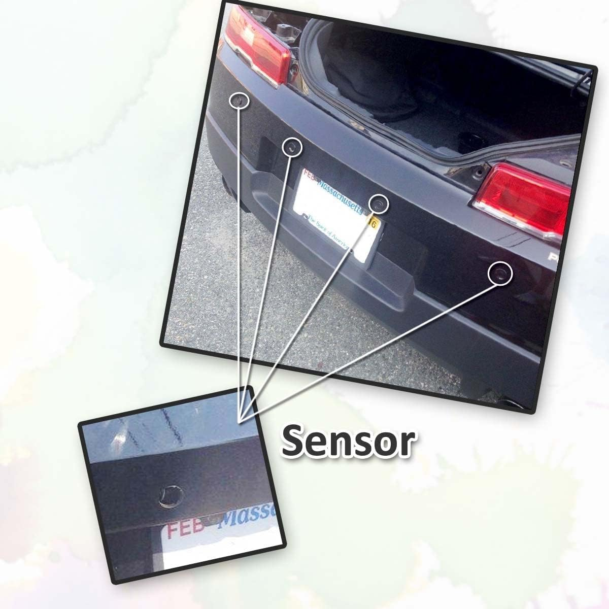 ZONETECH Parking Sensors LED Display Car Reverse Backup Radar System (2 Pack) image number 2