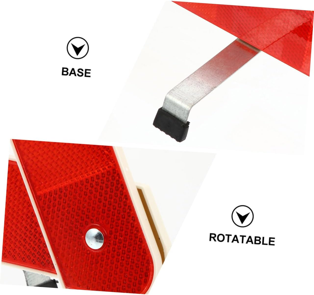 3Pcs Emergency Reflective Warning Triangles Foldable Roadside Safety Markers for Vehicles Highway Reflectors for Breakdown Situations image number 4