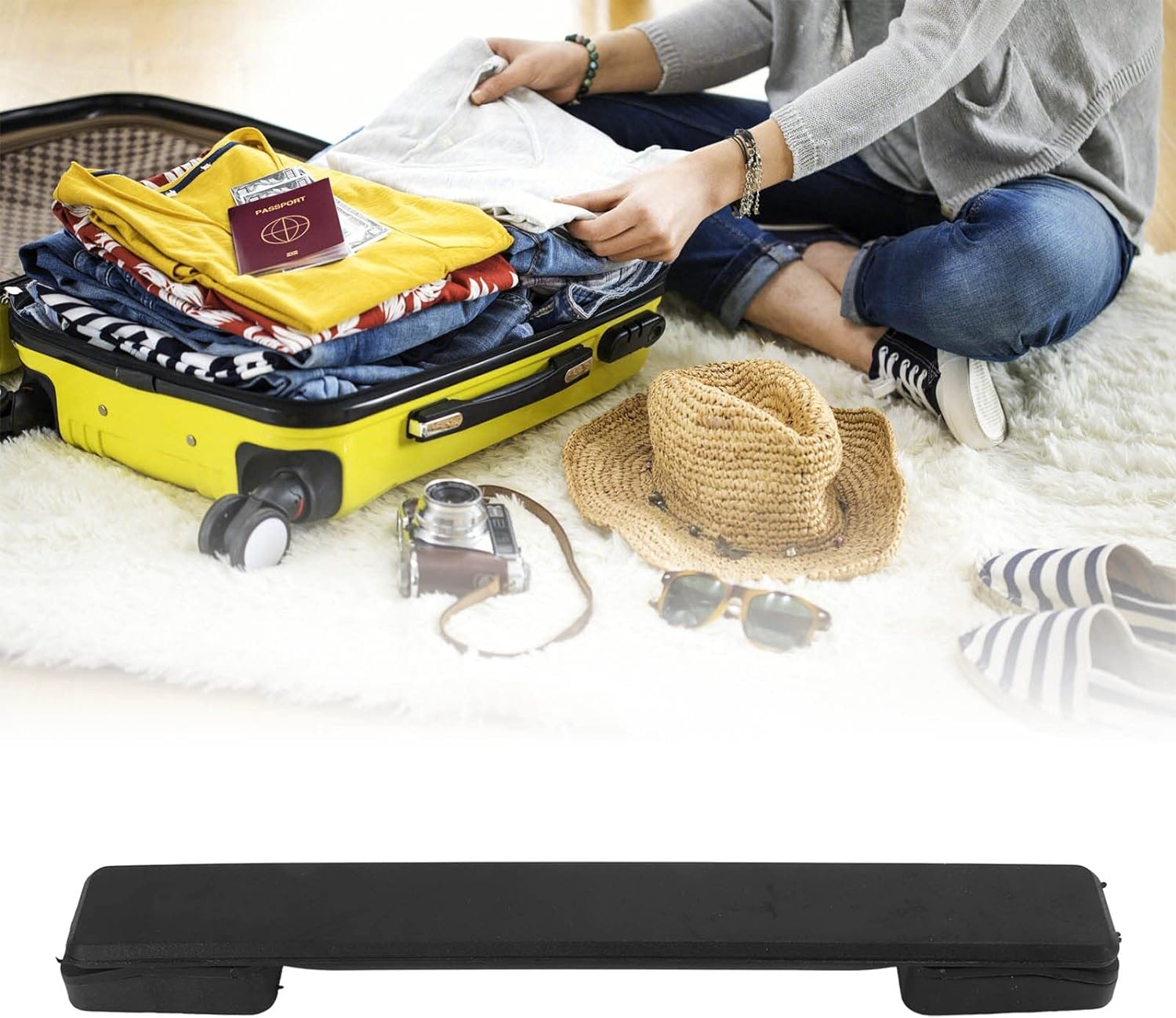 QANYEGN Plastic Luggage Pull Handle, 20Cm Length Suitcase Handle Replacement, Suitcase Handle for Boxes and Cases