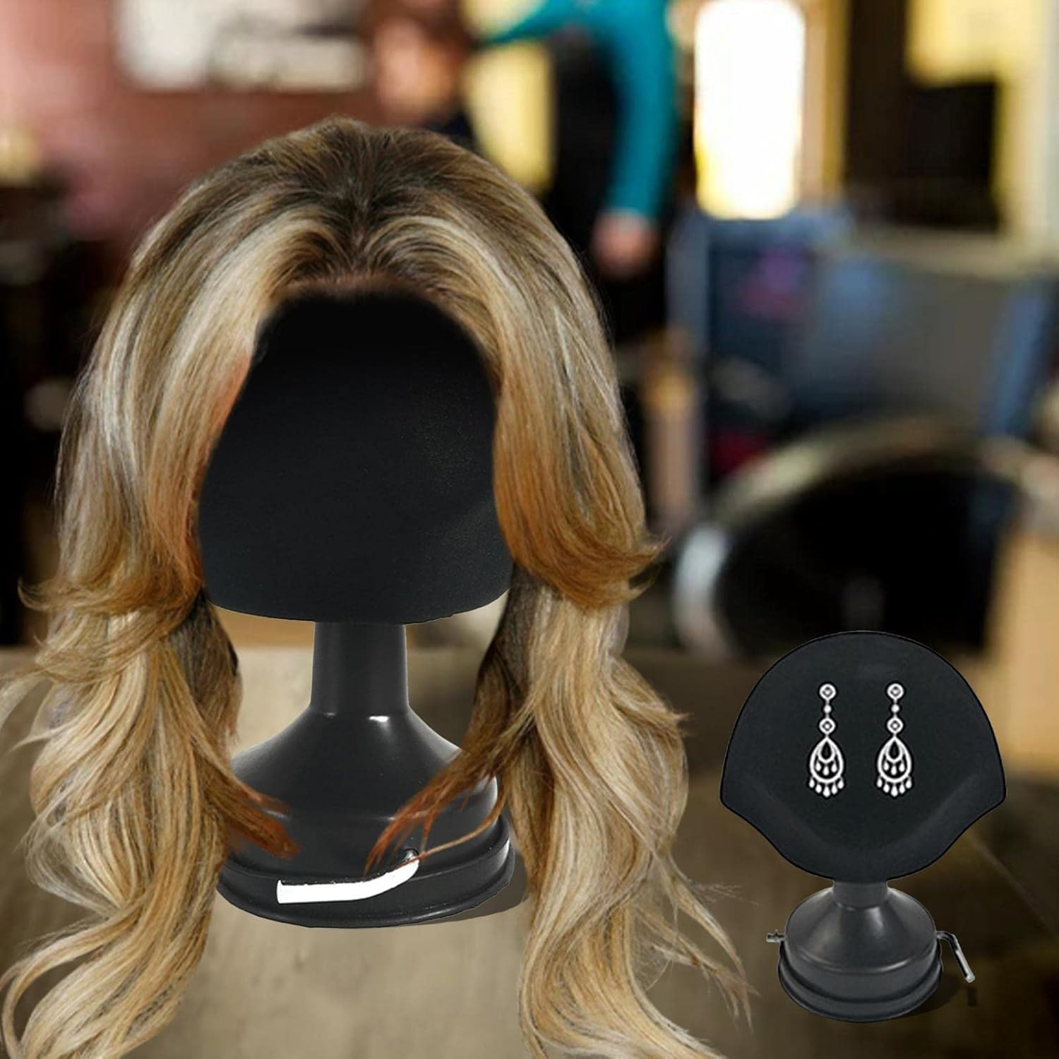 Eigell Headform Stands Organizer for Multiple S Earrings image number 1