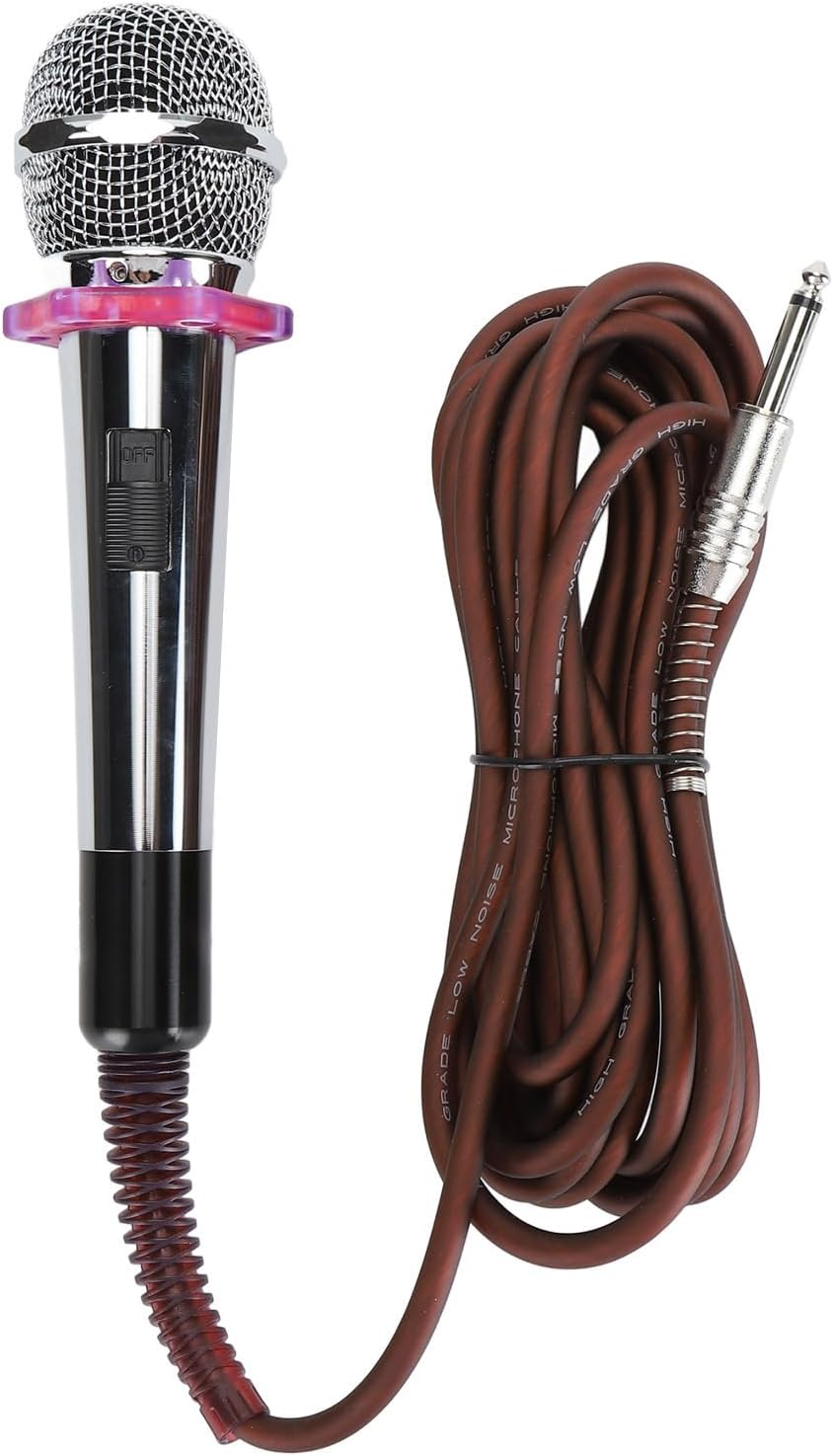 Wired Microphone for Karaoke, Cardioid Dynamic Moving Coil Microphone, Handheld Vocal Mic with on and off Switch, 3 Pin XLR Plug-In Microphone for Speaker, AMP, Mixer (#1)