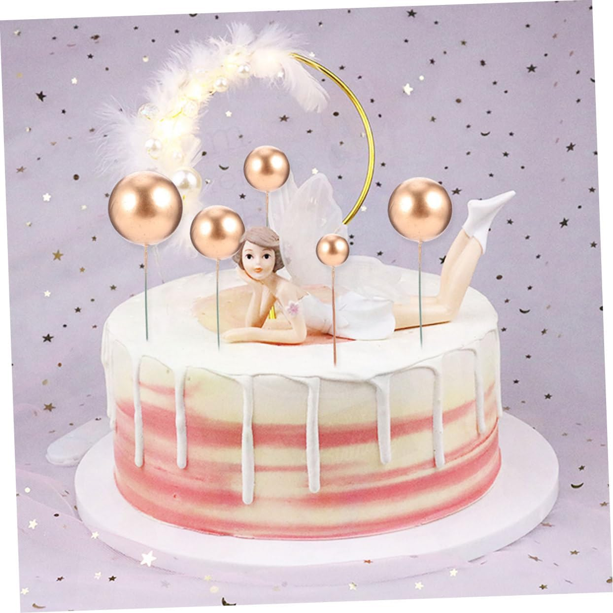 40Pcs Baked Decorative Balls Party Cake Toppers Cupcake Picks Birthday Party Cake Ornaments Pick Decor image number 5