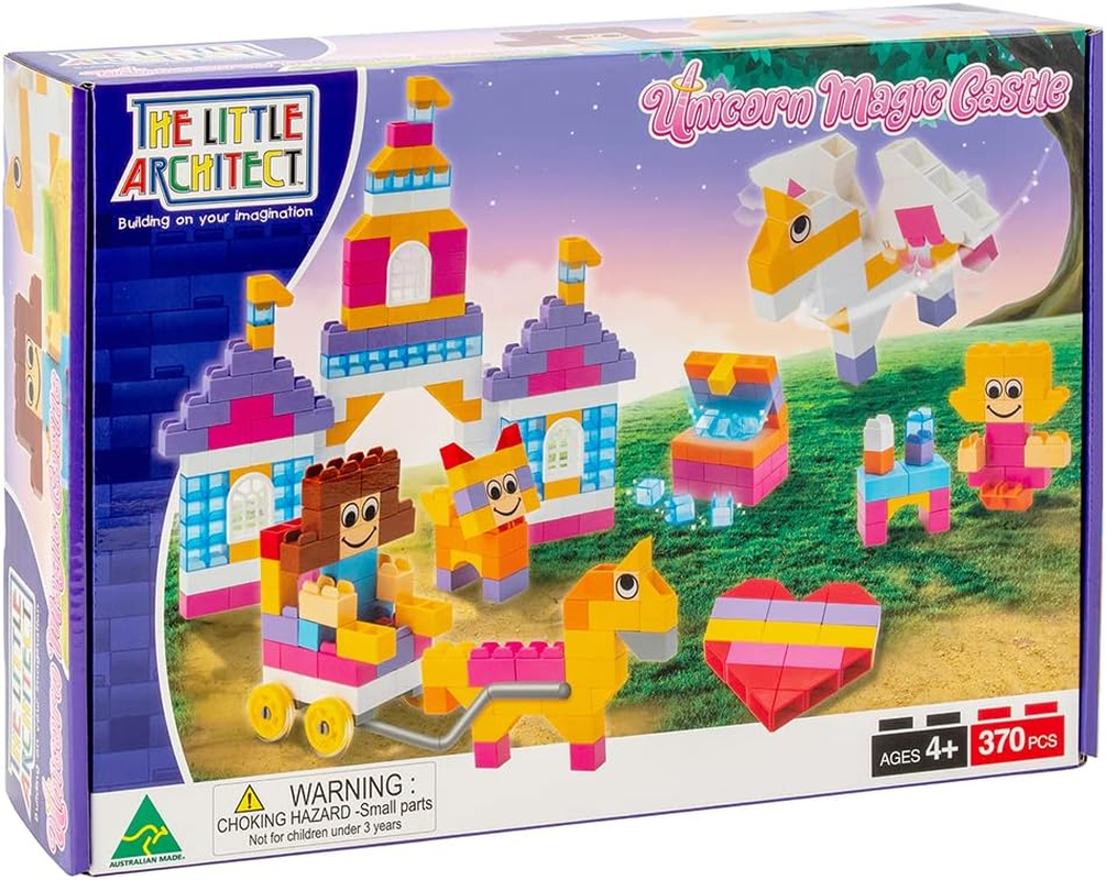 Unicorn Magic Castle Building Blocks Kit for Kids, Australian Made* Children Ages 4 to 12 &ndash; Construction Building Block Set &ndash; Unicorn Gift Girls, Cat, Friends, Flowers, Chariot image number 4
