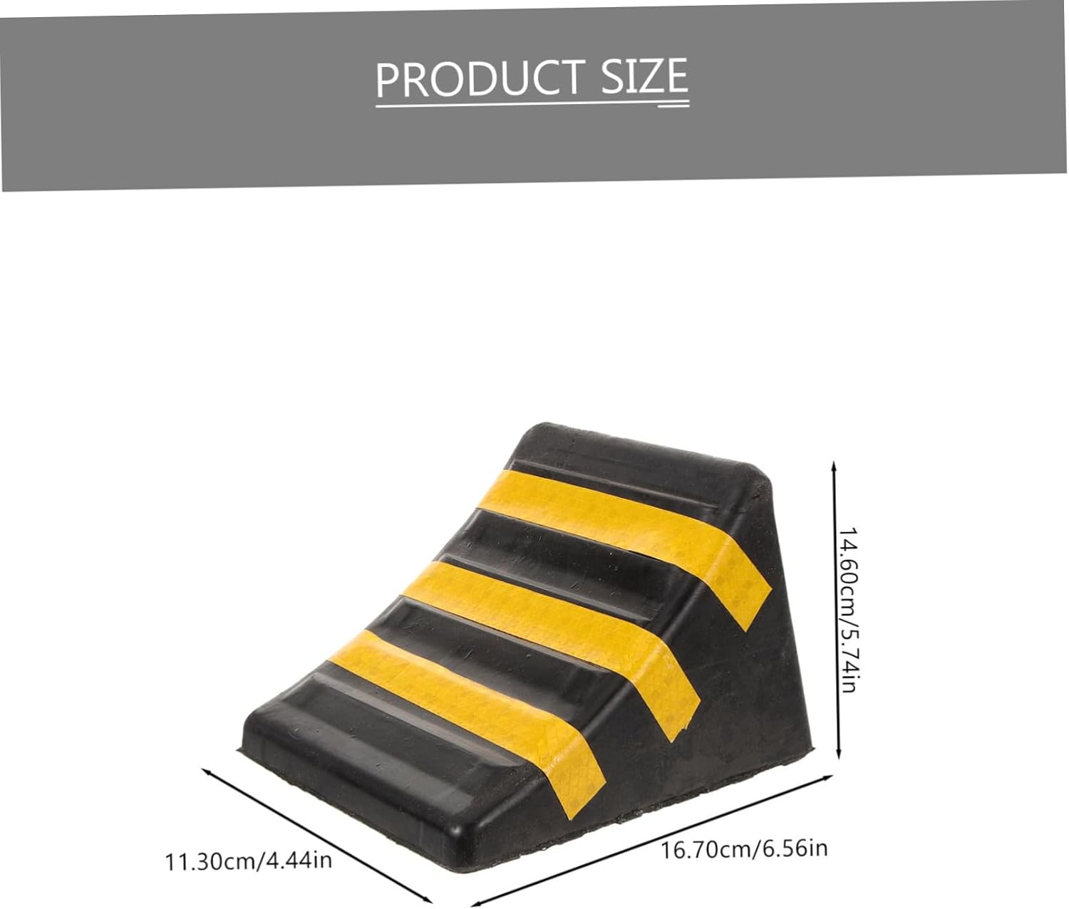 CLISPEED Heavy Duty Rubber Car Wheel Chock Skid Tyre Stopper for Trailers Rvs Durable Non Slip Design for Car Accessory for Safe Vehicle Stopping image number 2